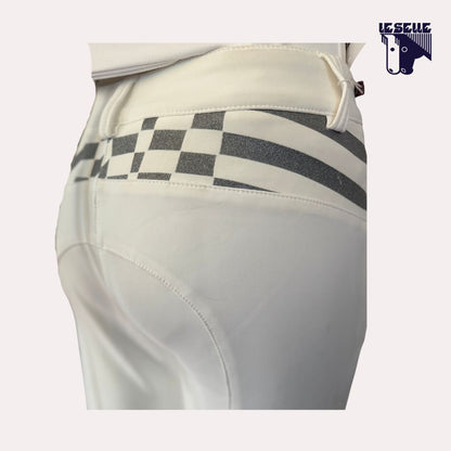PANTALONE DA GARA GRIP AL GINOCCHIO ANIMO - BIANCO