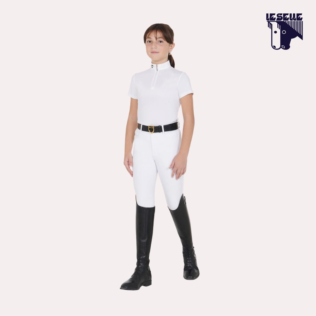 POLO LUSINEH DA CONCORSO BIMBA EQUESTRO - BIANCO