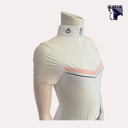 POLO ORBIT PRINT JERSEY DA CONCORSO BIMBA CAVALLERIA TOSCANA -BIANCO