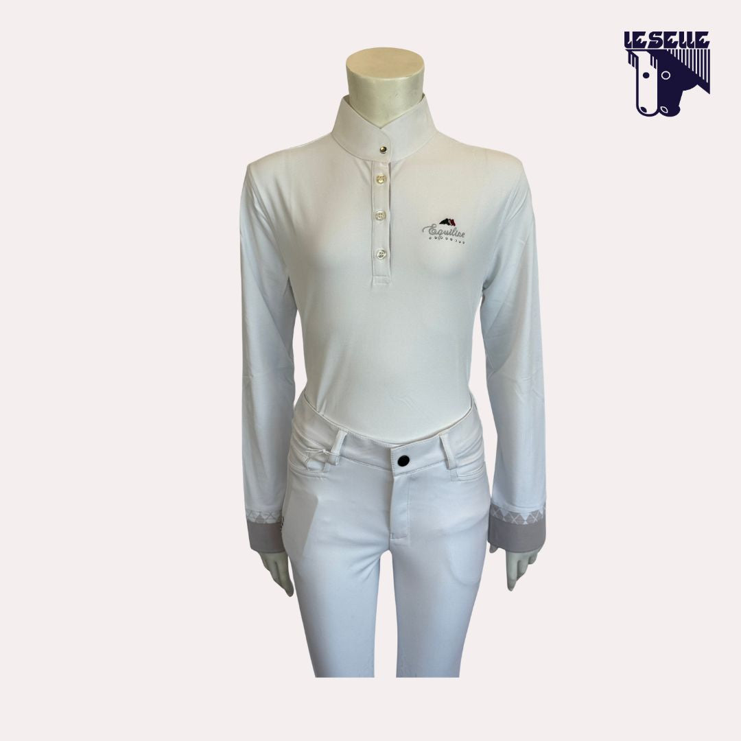 POLO ERIKA DA CONCORSO BIMBA EQUILINE - BIANCO