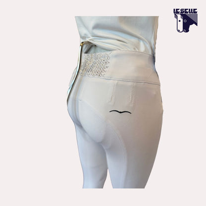 PANTALONE GRIP AL GINOCCHIO DA GARA ANIMO - BIANCO