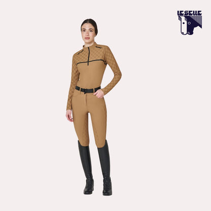 TRAINING POLO MONOGRAM EQUESTRO - TABACCO