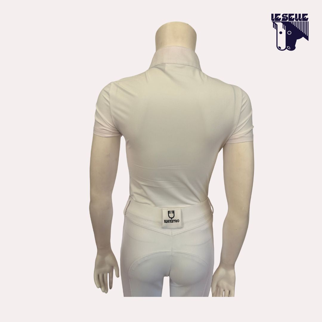 POLO ORBIT PRINT JERSEY DA CONCORSO BIMBA CAVALLERIA TOSCANA -BIANCO