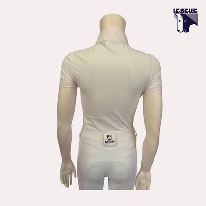 POLO ORBIT PRINT JERSEY DA CONCORSO BIMBA CAVALLERIA TOSCANA -BIANCO