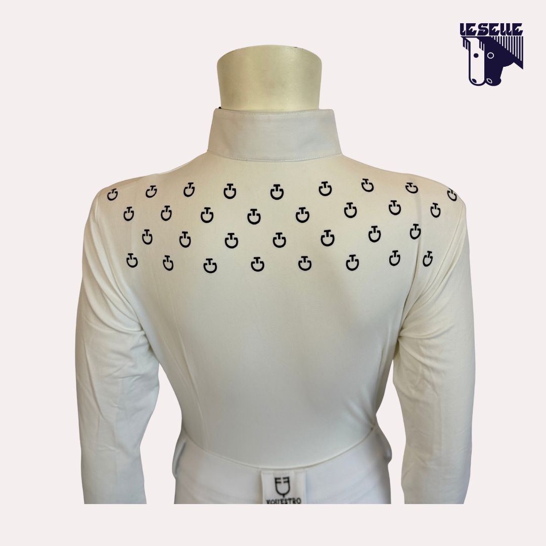 POLO BRUSHED JERSEY DA CONCORSO BIMBA CAVALLERIA TOSCANA - BIANCO