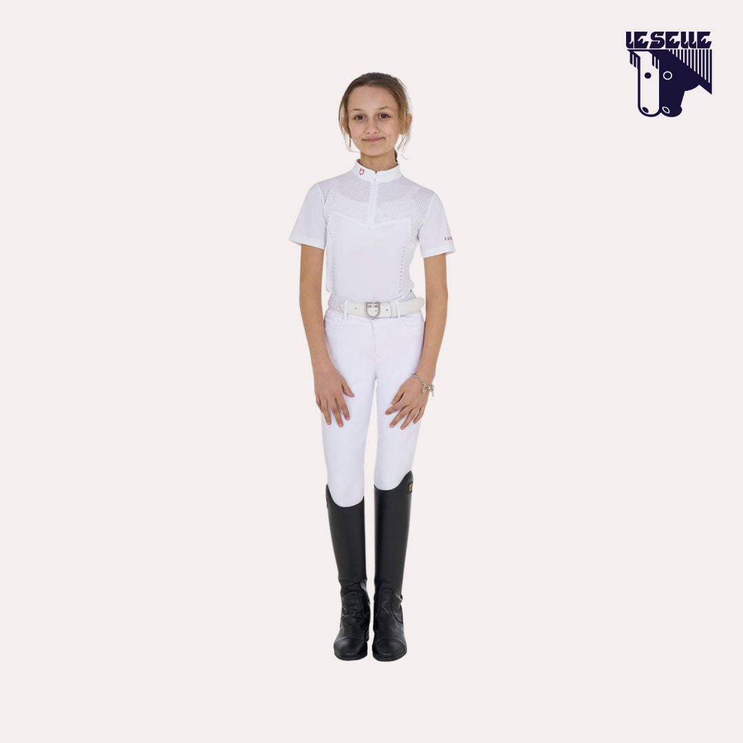 POLO DA CONCORSO BIMBA EQUESTRO - BIANCO