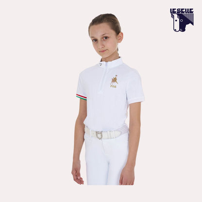 POLO DA CONCORSO BIMBA EQUESTRO PER FISE - BIANCO