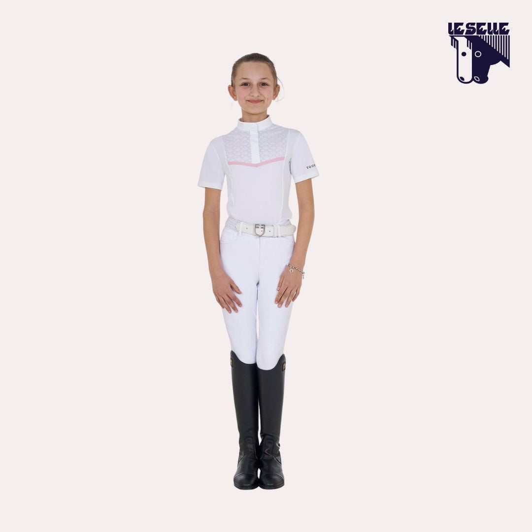 POLO DA CONCORSO BIMBA EQUESTRO - BIANCO