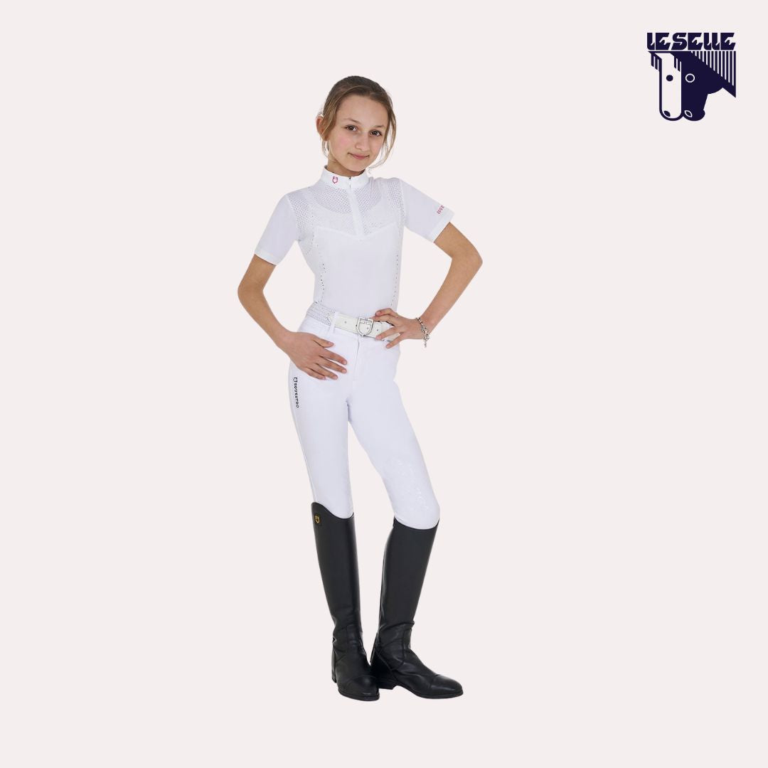 POLO DA CONCORSO BIMBA EQUESTRO - BIANCO