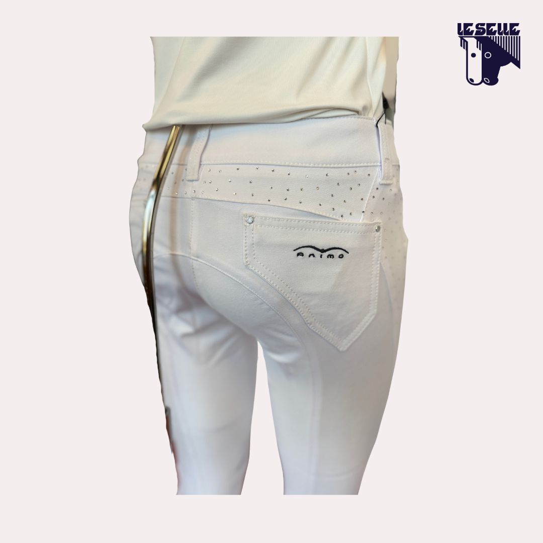 PANTALONE NADU GRIP AL GINOCCHIO ANIMO - BIANCO