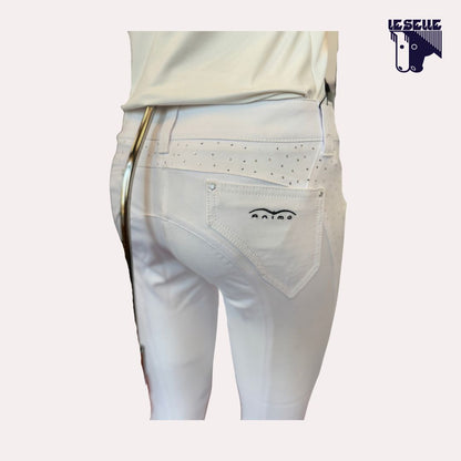 PANTALONE NADU GRIP AL GINOCCHIO ANIMO - BIANCO
