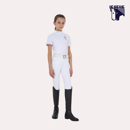 POLO DA CONCORSO BIMBA EQUESTRO PER FISE - BIANCO