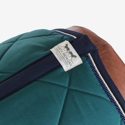 MARTA MORGAN GREEN AND BLUE SADDLE PAD AND HAT