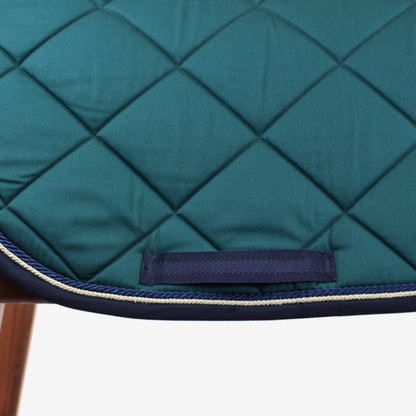 MARTA MORGAN GREEN AND BLUE SADDLE PAD AND HAT