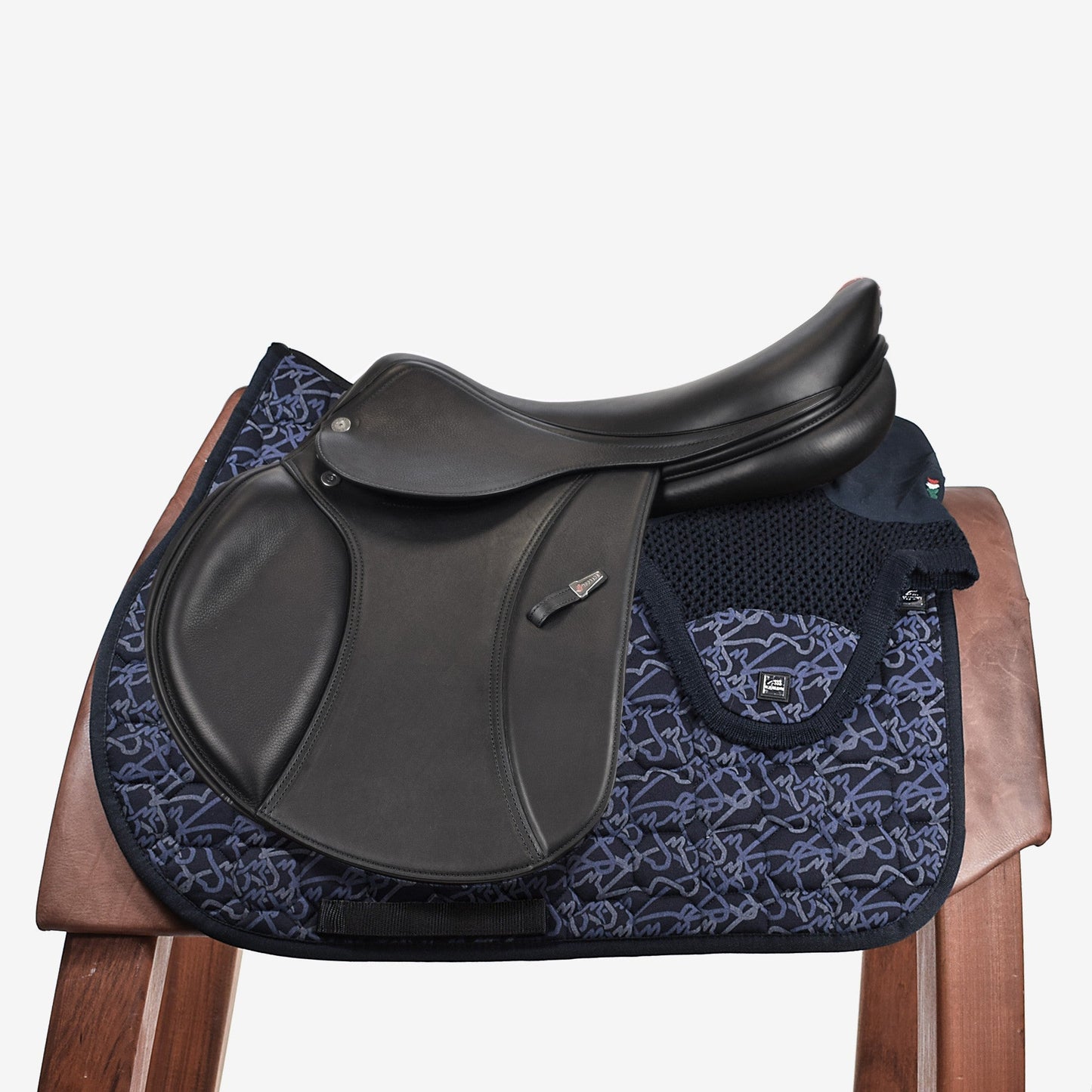 EQUILINE OCTAGON BLUE SADDLE PAD AND HOOD