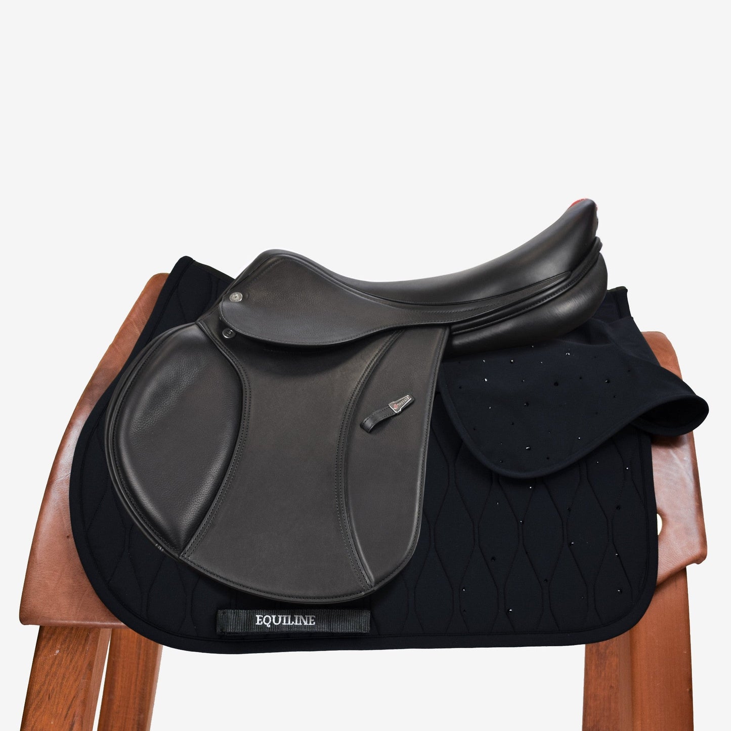 EQUILINE CRYSTAL SADDLE PAD AND HOOD - BLACK