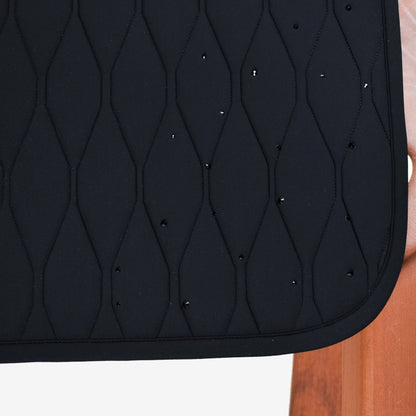 EQUILINE CRYSTAL SADDLE PAD AND HOOD - BLACK
