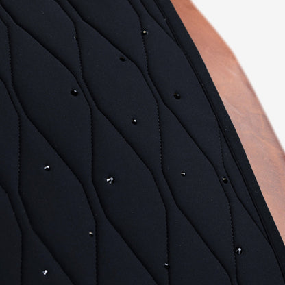 EQUILINE CRYSTAL SADDLE PAD AND HOOD - BLACK
