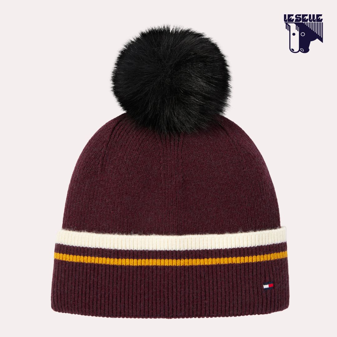 BERRETTO E SCIARPA TOMMY HILFIGER VANDERBILT - DEEP BURGUNDY