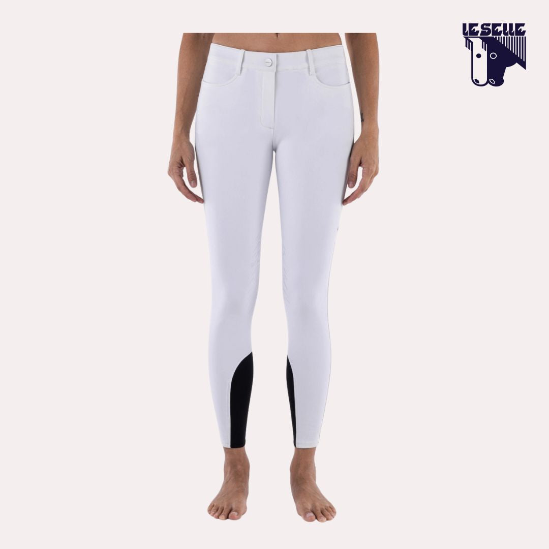 PANTALONI CORNEK GRIP AL GINOCCHIO EQUILINE - BIANCO