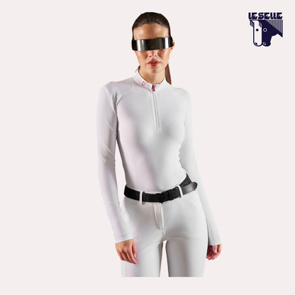POLO CONCORSO EQUESTRO RIDERTECHNOLOGY - BIANCO