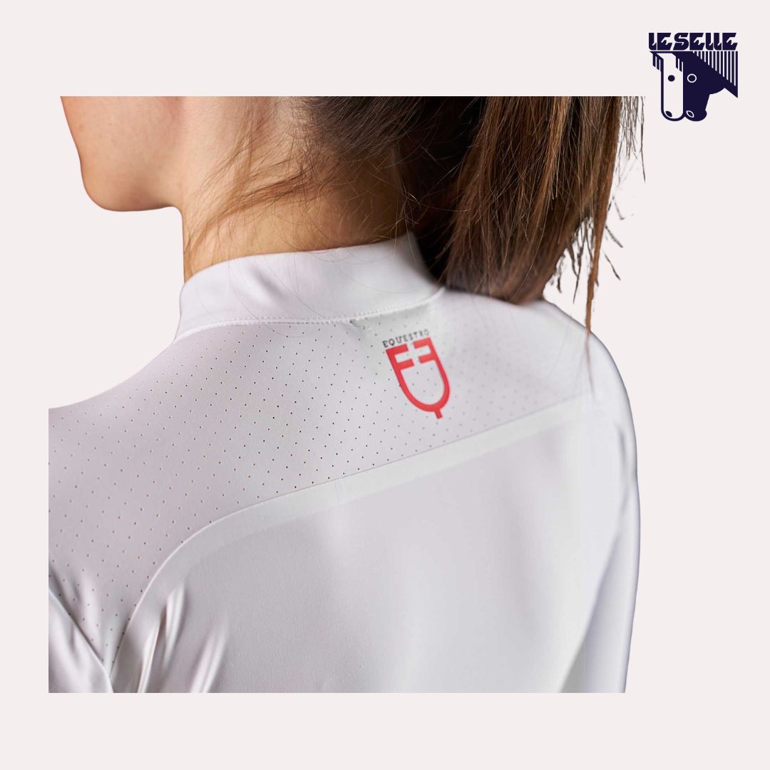 POLO CONCORSO EQUESTRO RIDERTECHNOLOGY - BIANCO