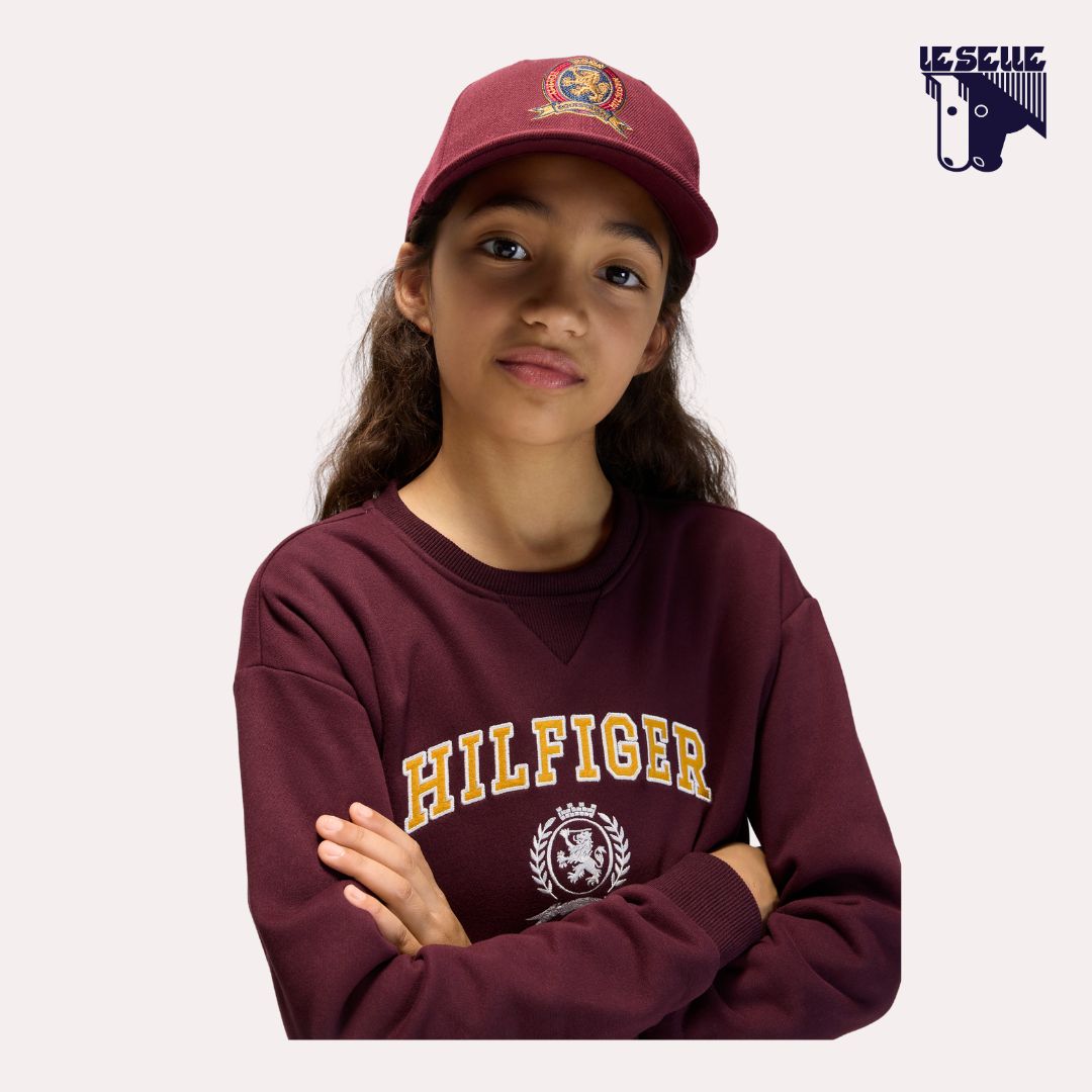 FELPA TOMMY HILFIGER CAMPUS - DEEP BURGUNDY