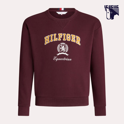 FELPA TOMMY HILFIGER CAMPUS - DEEP BURGUNDY