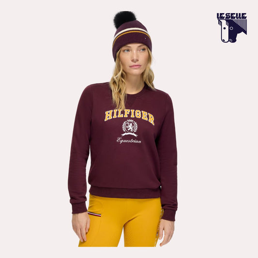 FELPA TOMMY HILFIGER CAMPUS - BORDEAUX