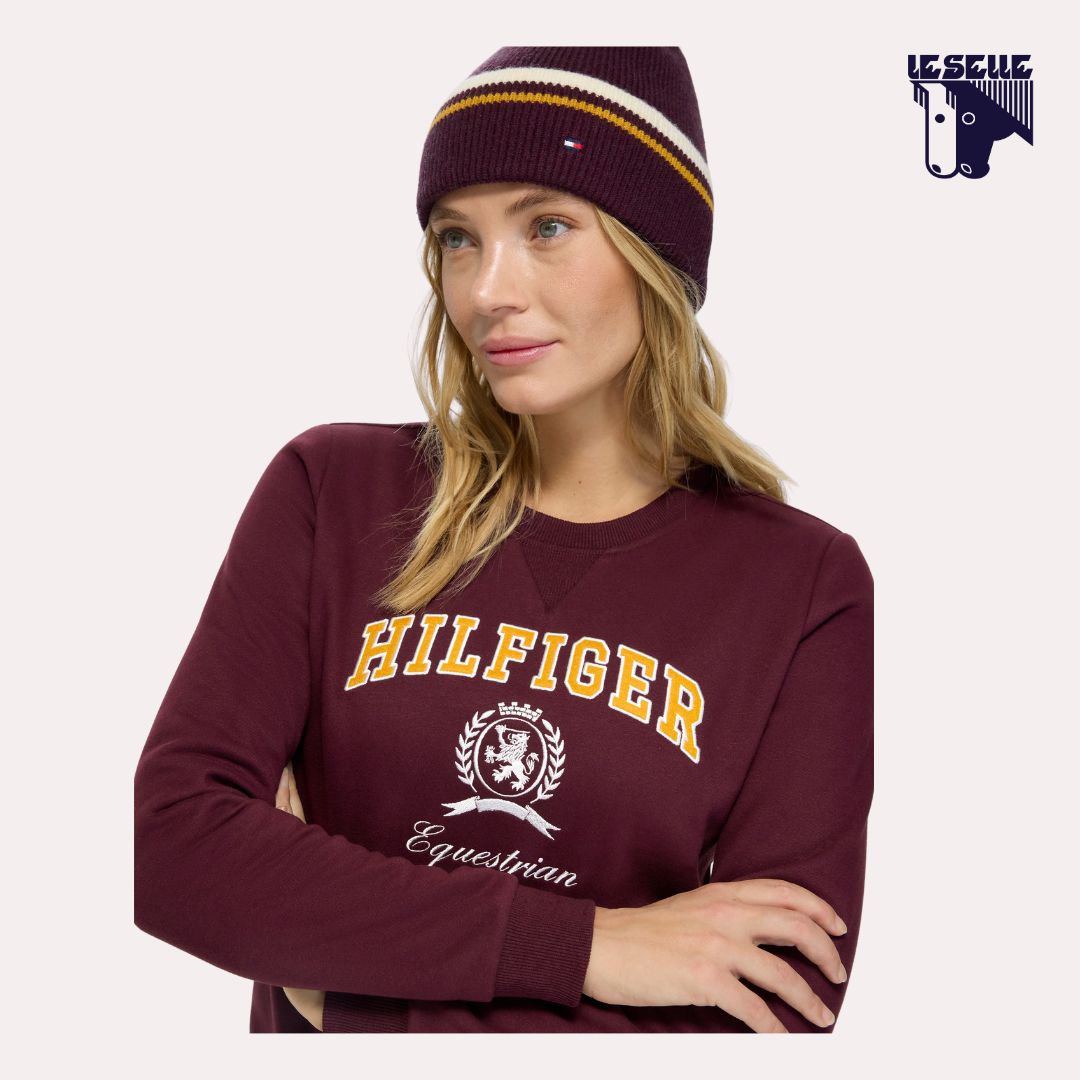 FELPA TOMMY HILFIGER CAMPUS - BORDEAUX