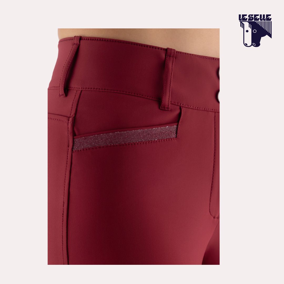 PANTALONI EQUILINE CRYSTALEF - ALPINE PLUM