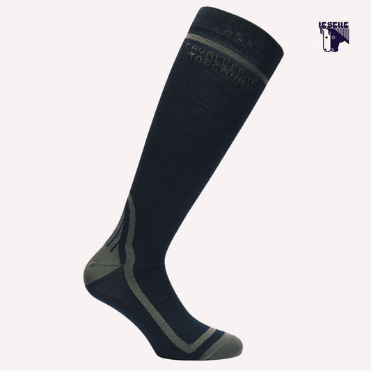 CAVALLERIA TOSCANA WOOL SOCKS - BLU/ANTRACITE
