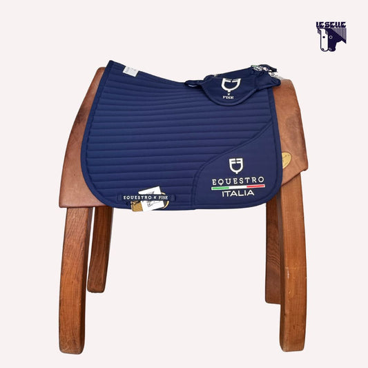 Sottosella PFIFF Basicline VS Con Imbottitura In Schiuma: Design Trapuntato A Quadri, Lavabile A 30°. Colore Blu, Per Una Guida Confortevole. - 3