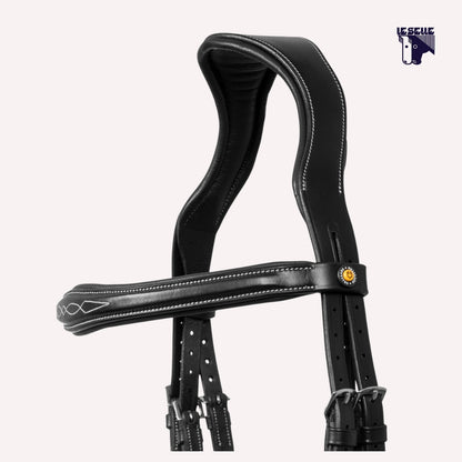TESTIERA EQUESTRO RICAMI - NERO