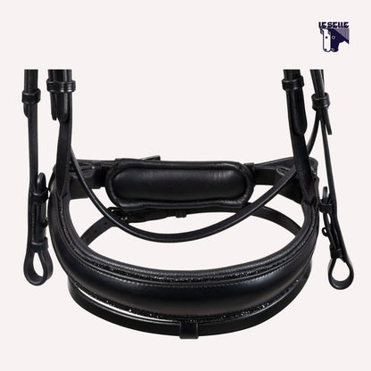 TESTIERA EQUESTRO ANATMICA CON STRASS - NERO