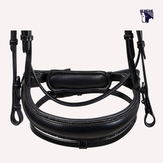 TESTIERA EQUESTRO ANATMICA CON STRASS - NERO