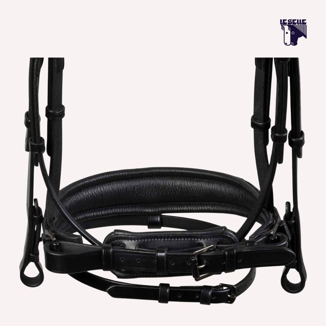 TESTIERA EQUESTRO ANATMICA CON STRASS - NERO