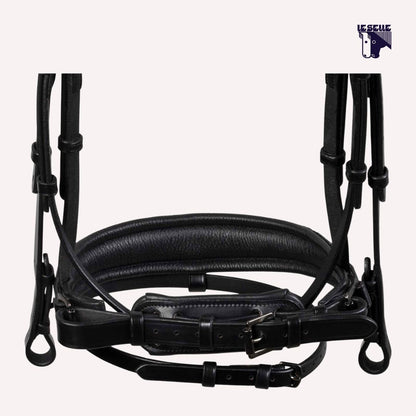 TESTIERA EQUESTRO ANATMICA CON STRASS - NERO