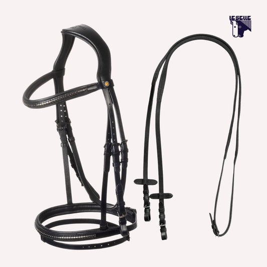 TESTIERA EQUESTRO ANATMICA  CLINCHER - NERO