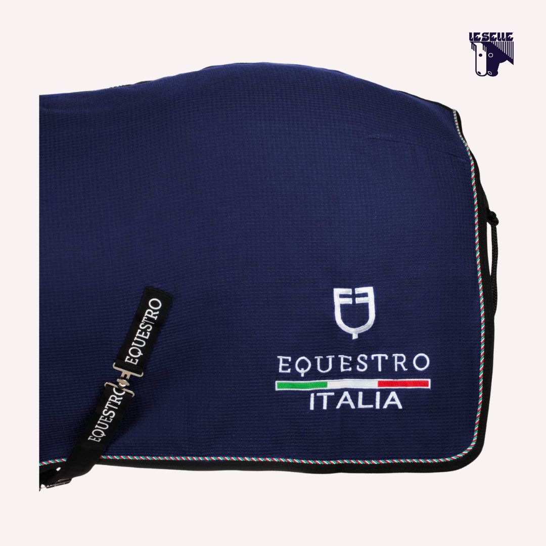 COPERTA NIDO D'APE EQUESTRO X FISE - BLU