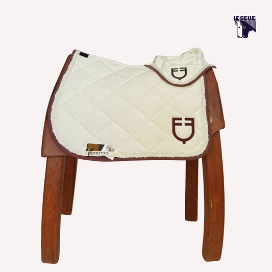 SOTTOSELLA E CUFFIETTA EQUESTRO CORD - CREMA