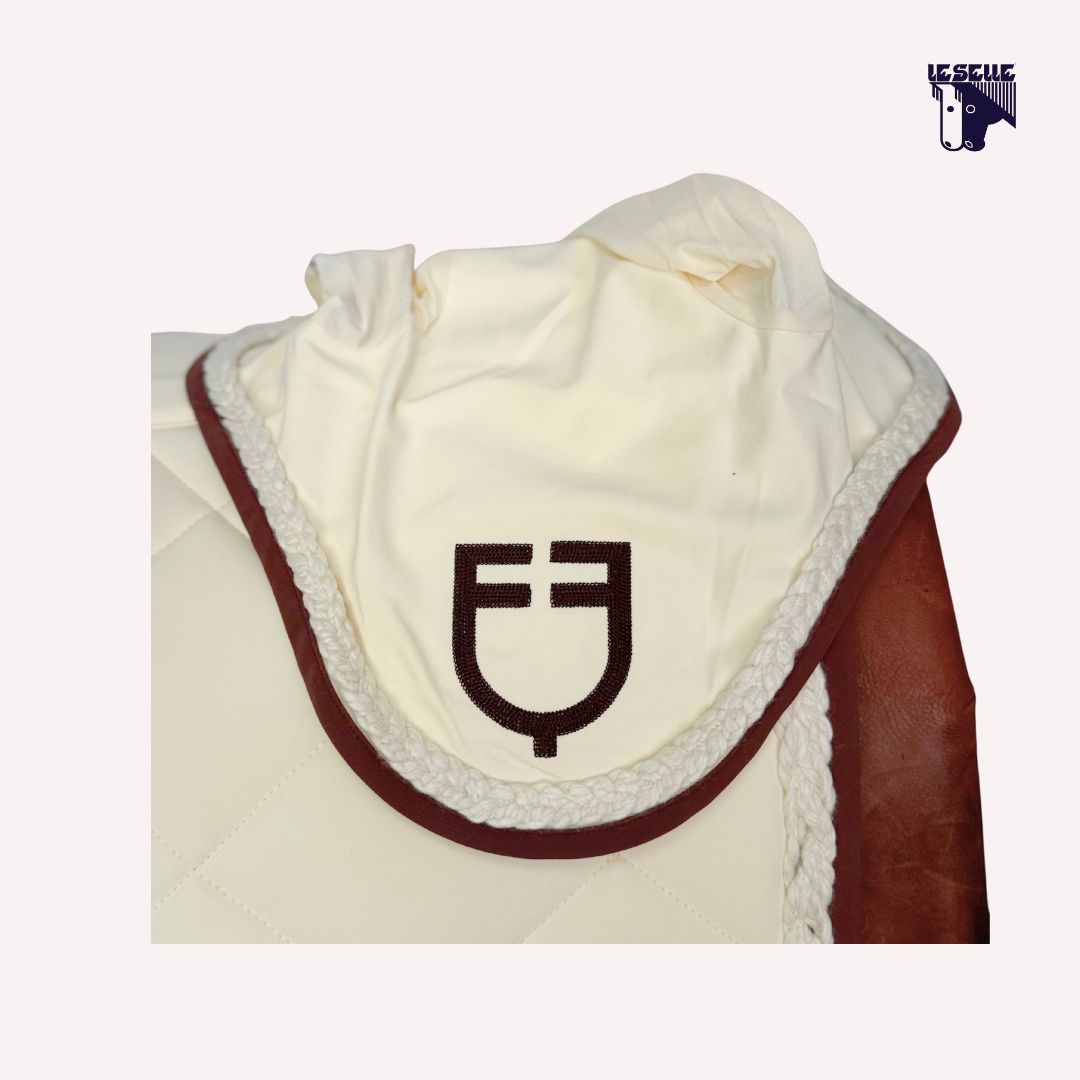 SOTTOSELLA E CUFFIETTA EQUESTRO CORD - CREMA