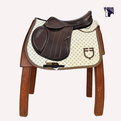 SOTTOSELLA E CUFFIETTA EQUESTRO MONOGRAM - CREMA