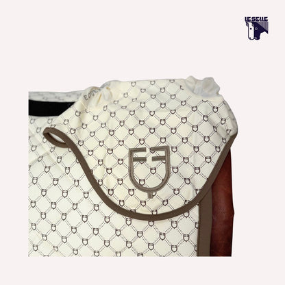 SOTTOSELLA E CUFFIETTA EQUESTRO MONOGRAM - CREMA