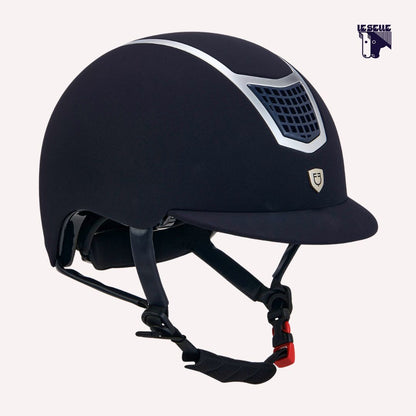 CAP EQUESTRO ECLIPSE PLAIN VELVET - BLU SILVER