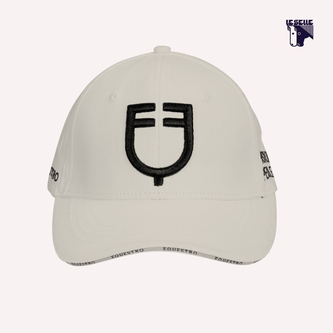 EQUESTRO CAP WHITE AND ORANGE