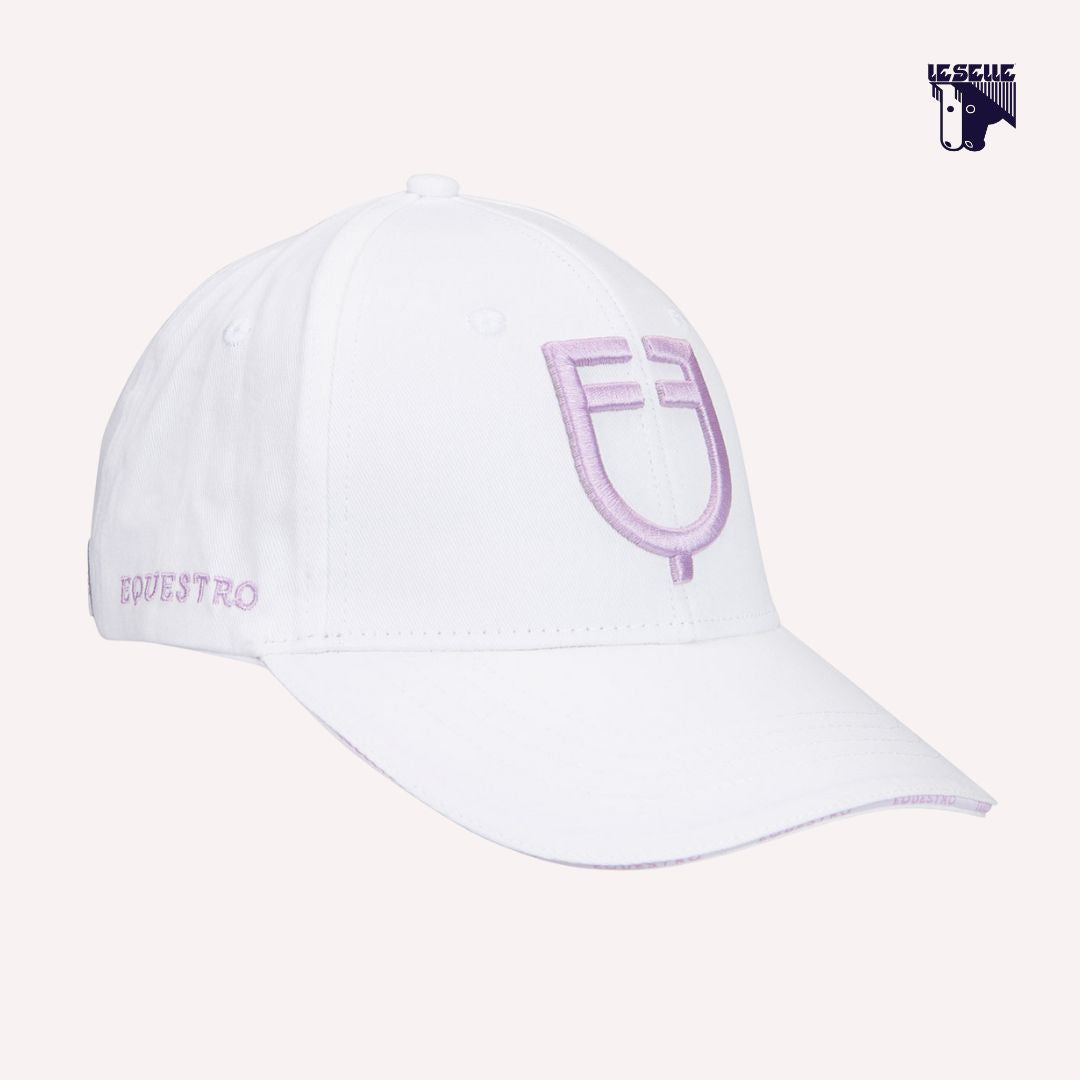 EQUESTRO CAP WHITE AND ORANGE