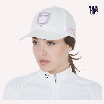 EQUESTRO CAP WHITE AND ORANGE