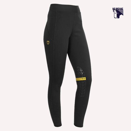 LEGGINGS EQUESTRO KAO - NERO E GIALLO