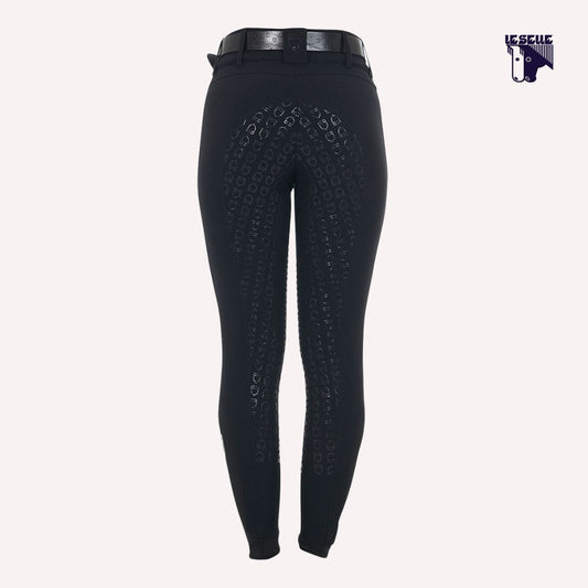 PANTALONI EQUESTRO VITA ALTA - NERO